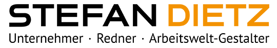 Das Logo der Stefan Dietz GmbH. Stefan Dietz als Unternehmer, Redner und Arbeitswelt-Entdecker.